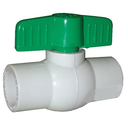 2-1/2 In. PVC Ball Valve, Solvent Ends